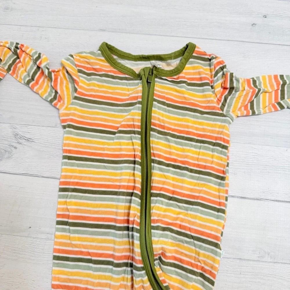 Posh Peanut toddler one piece footed sleeper‎ stripes *PLAY* 3T
